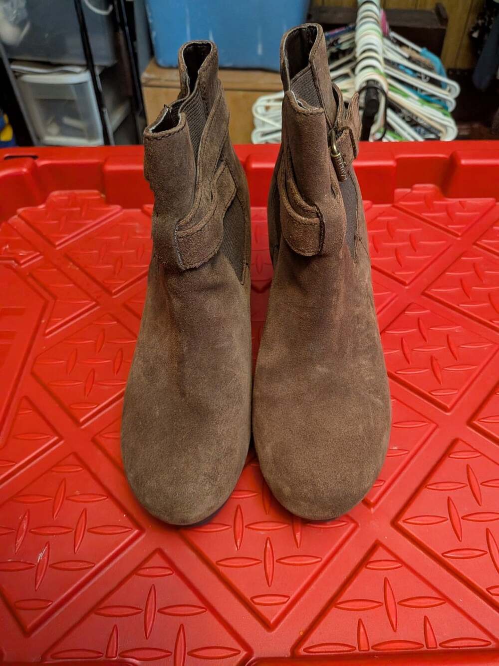Lauren Ralph Lauren Yasline Oiled Suede Wedge Ankle Booties